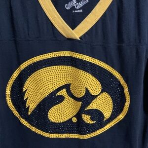Hawkeye shirt cute sequins excellent condition no rips or tears Boutique cute